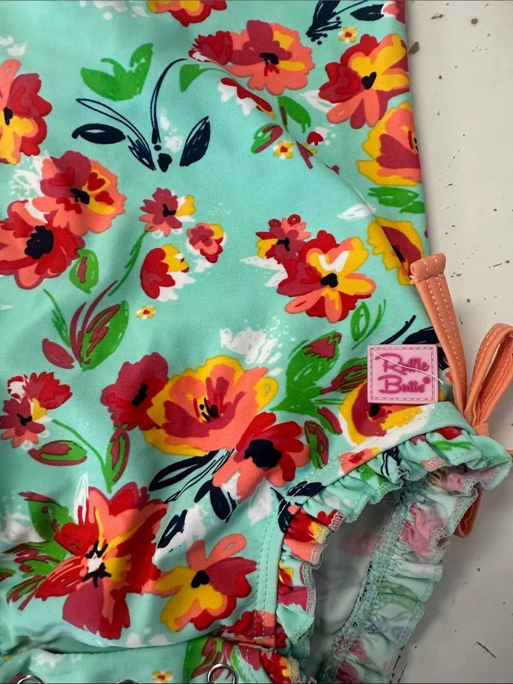 Ruffle Butts One Piece Rashguard Swimsuit 3-6m